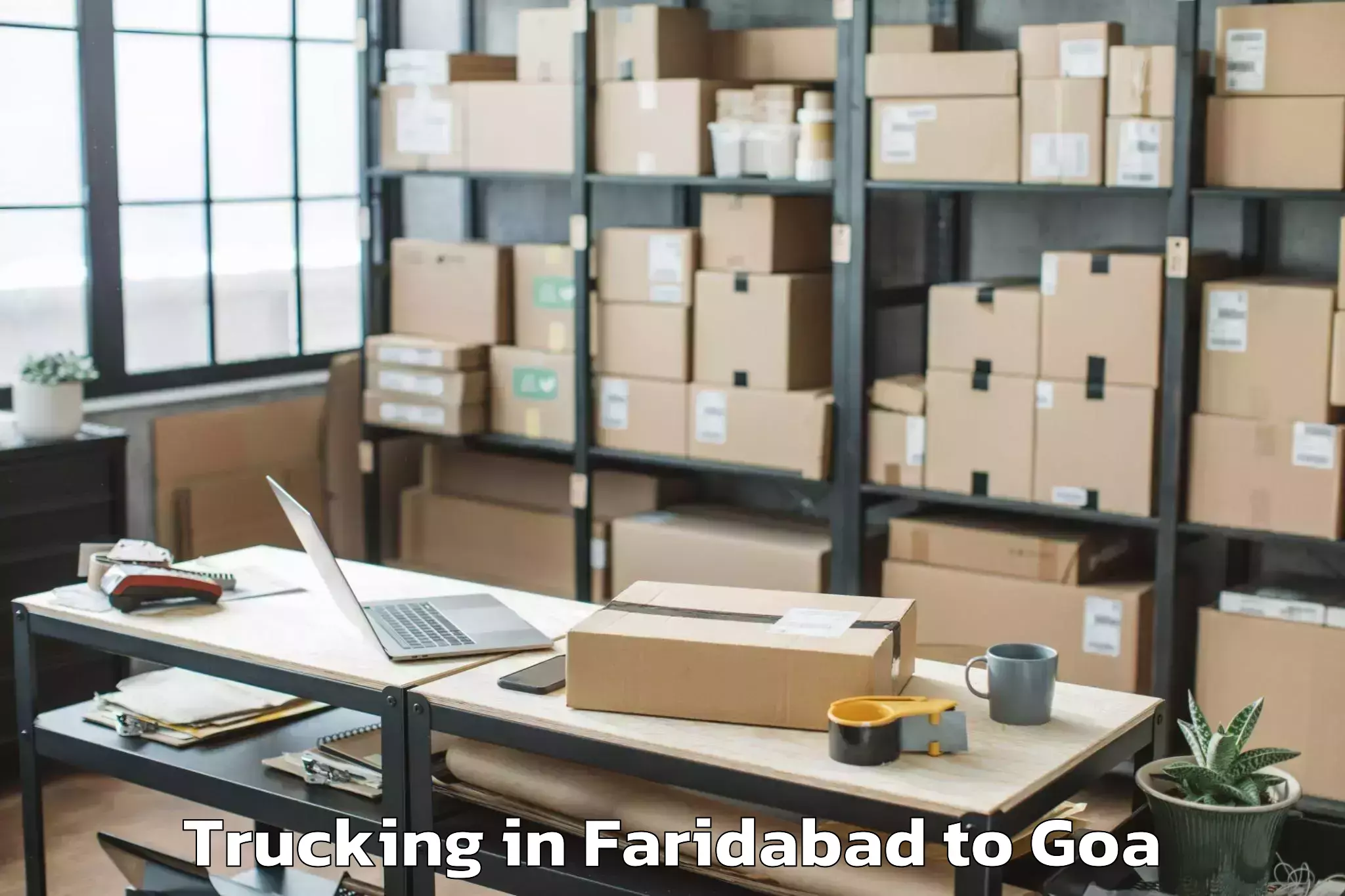 Leading Faridabad to Dicholi Trucking Provider